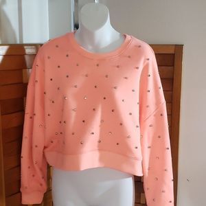 Romeo and Juliette brand studded crop sweatshirt